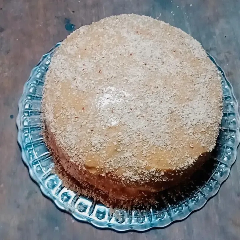 Cake de dulce de leche y mani