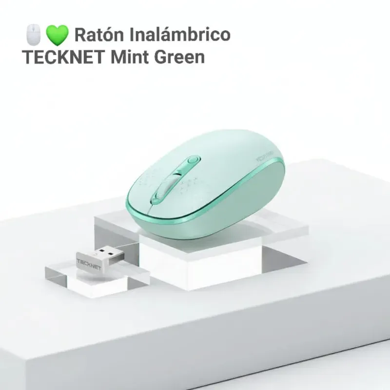 ✨ Nuevo Ratón Inalámbrico TECKNET Mint Green ✨