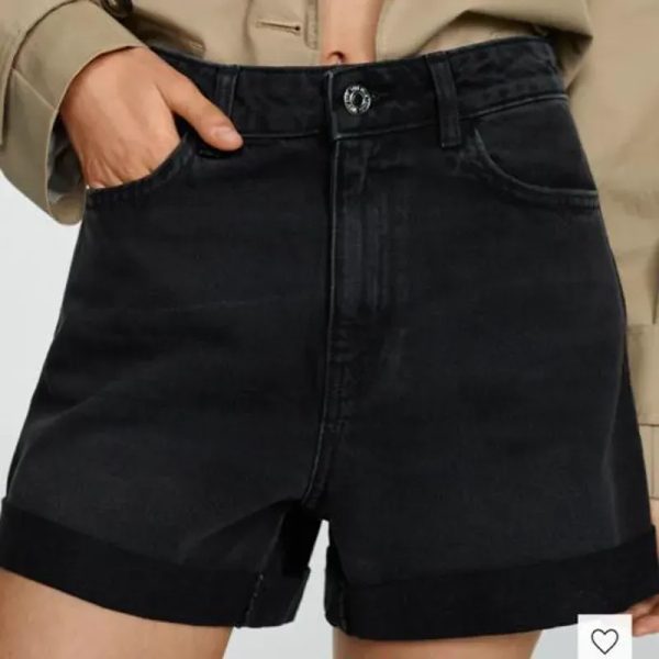 Short de mezclilla negro