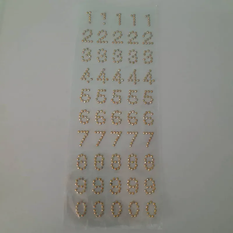 Stickers número dorados