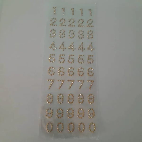 Stickers número dorados