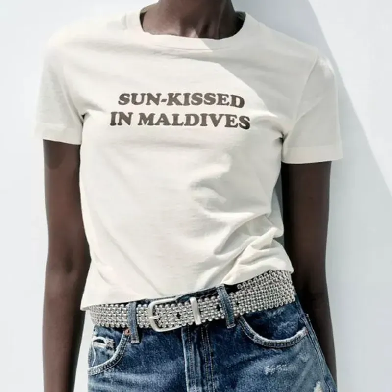 Pullover Beige con texto