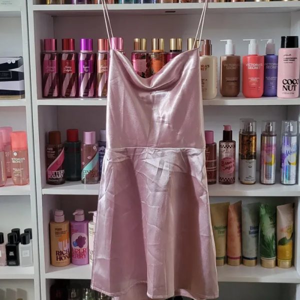 Vestido Rosa Satinado