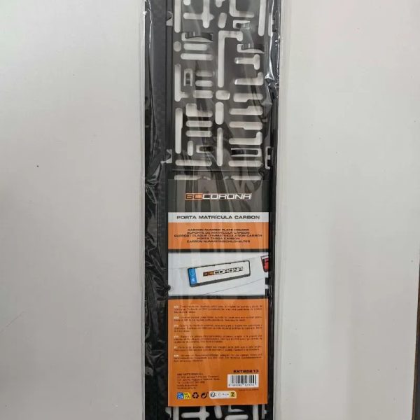 PORTA MATRÍCULA (CHAPA) COLOR NEGRO EFECTO CARBONO