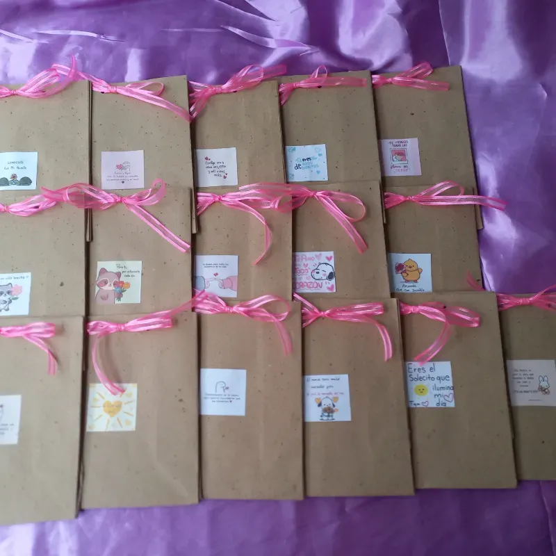 Bolsas de papel kraft decoradas