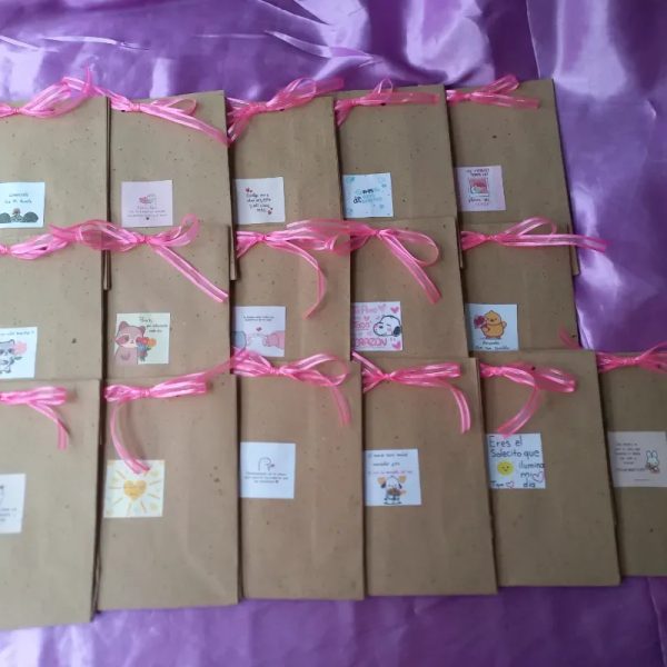 Bolsas de papel kraft decoradas
