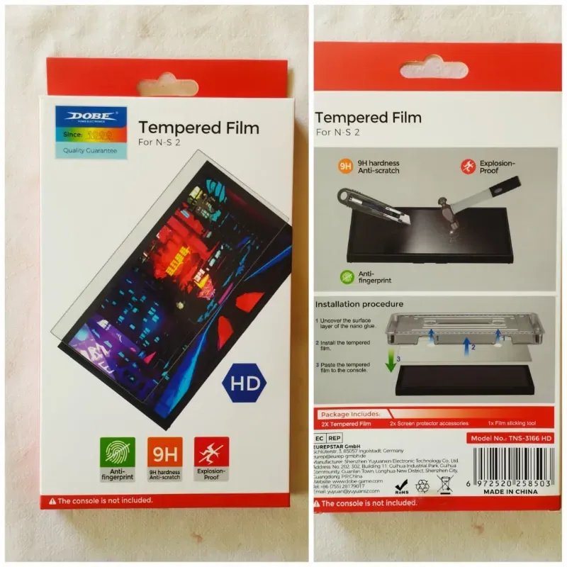 Protector(mica) de pantalla de vidrio templado para N-S2 