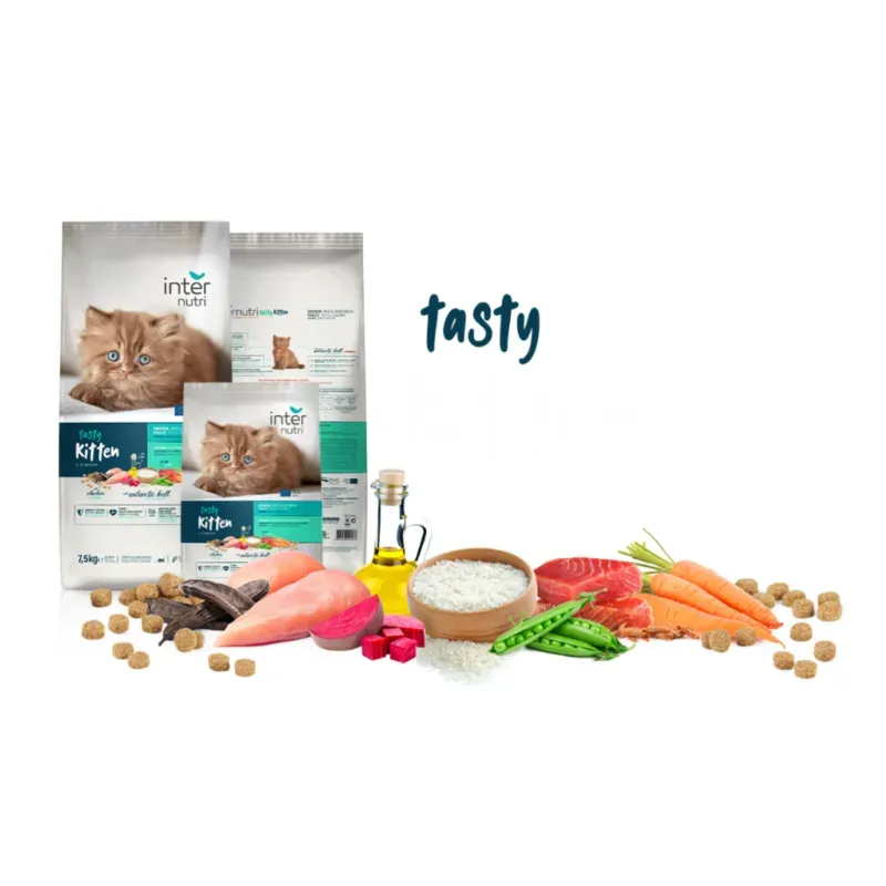INTERNUTRI TASTY KITTEN. Pienso para gatitos y hembras embarazadas o en lactancia 7,5kg de 50.00 USD a 45.00 USD