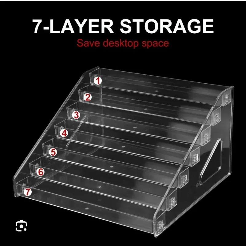 ESTANTE ACRÍLICO DE 7 PISOS