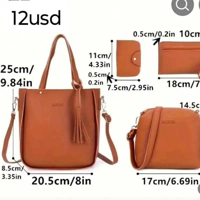 Juego de carteras carmelita