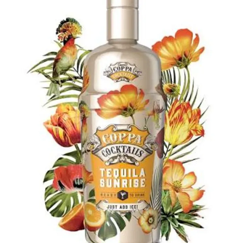 TEQUILA SUNRISE COPPA COCKTAIL 12X75X15% c(E0353)