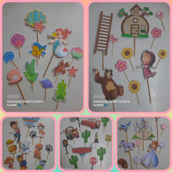 Toppers en cartulina