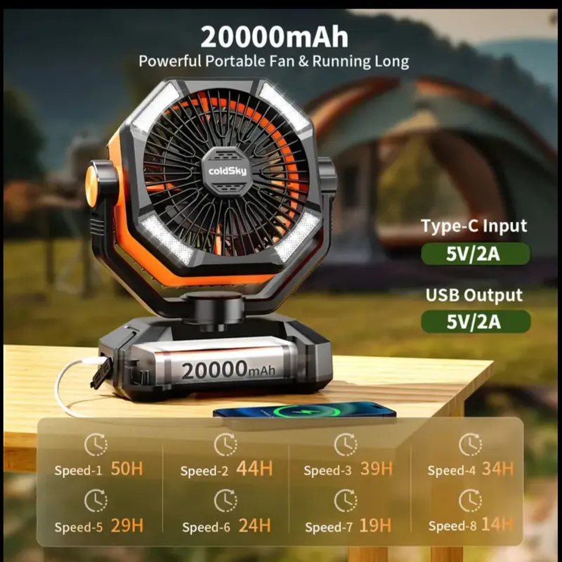 Ventilador recargable 20000mah coldsky
