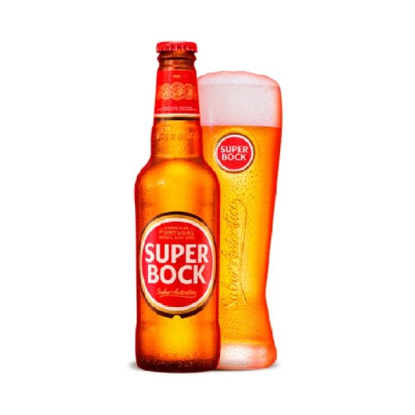 Cerveza Lager 5.2% Alc. SUPER BOCK Botella 330ml. 24/Caja