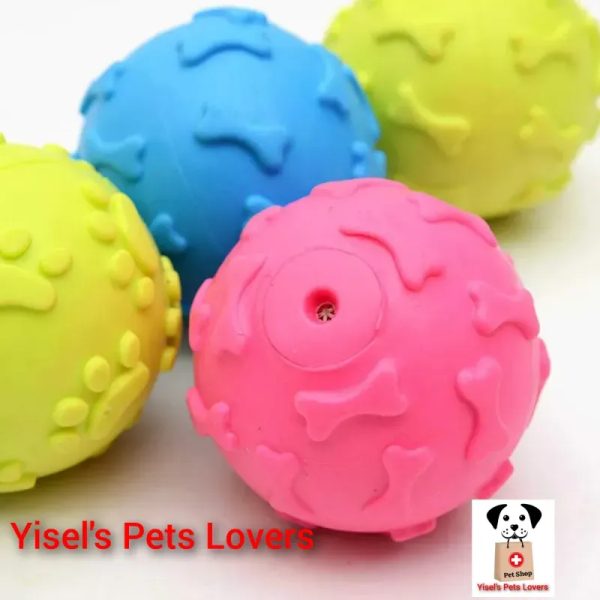 Pelota de juguete con pito para mascotas