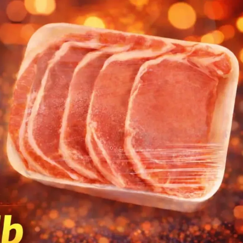 Bandeja de chuletas de cerdo