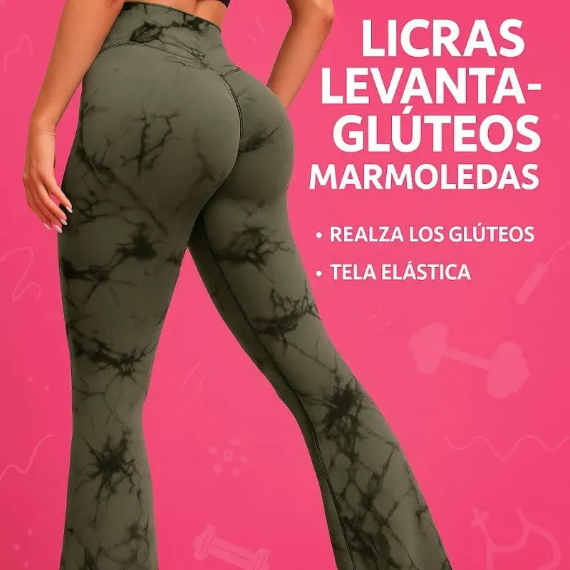 Licras levanta glúteos campana marmoleadas