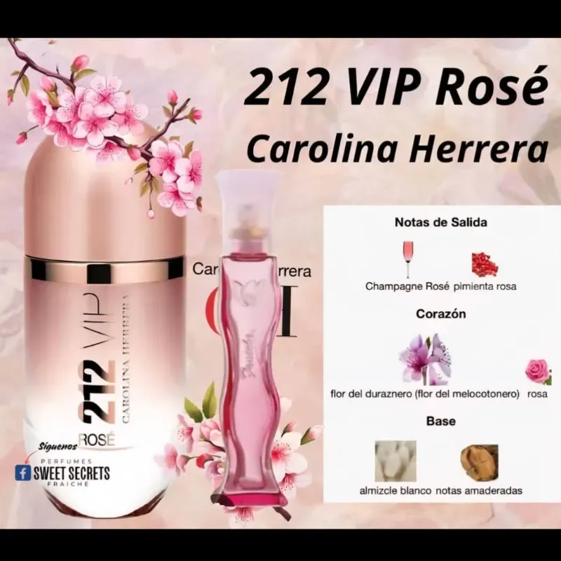 Perfume Fraiche 212 Vip Rose de Carolina Herrera