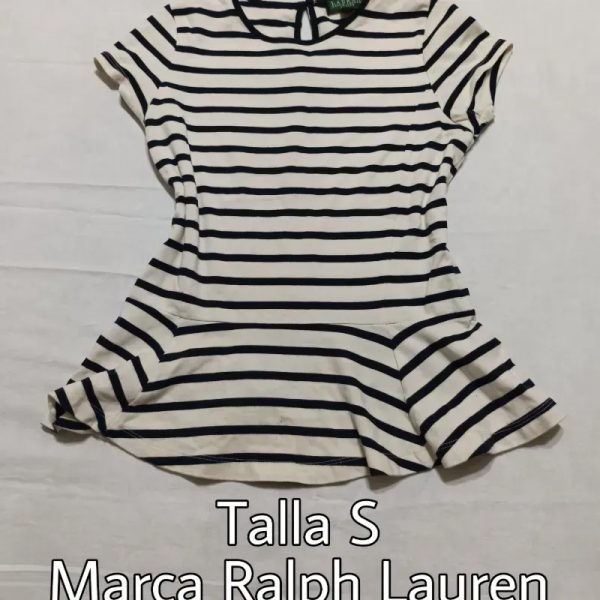 Blusa blanca y negra de rayas