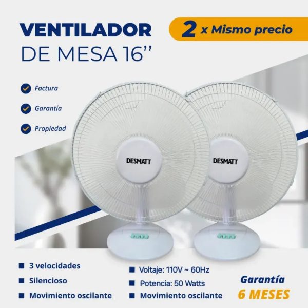 Ventilador de mesa de 16¨