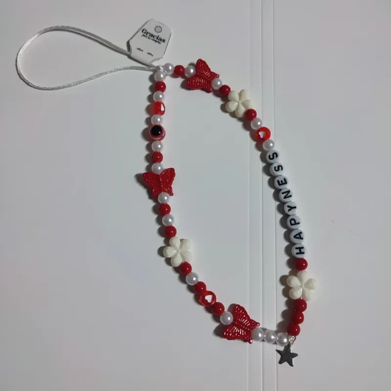 Colgante de teléfono rojo