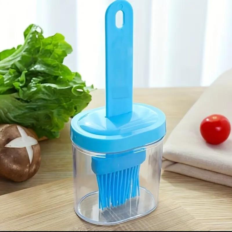 Brocha de silicona y recipiente