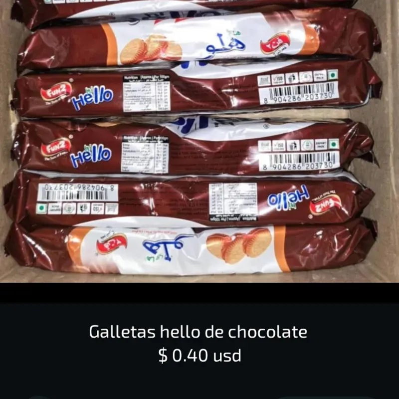 Galletas hello de chocolate