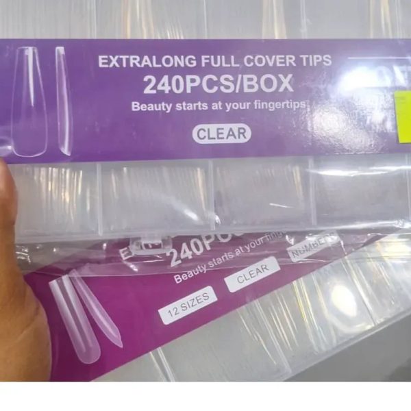 Uñas soft gel extralong full  240 piezas