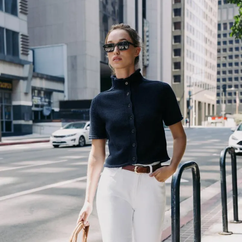 Chaqueta punto manga corta