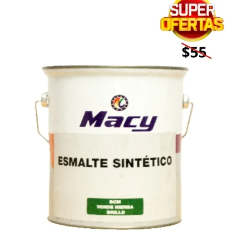 PINTURA ESMALTE MACY COLOR VERDE HIERBA 4 L