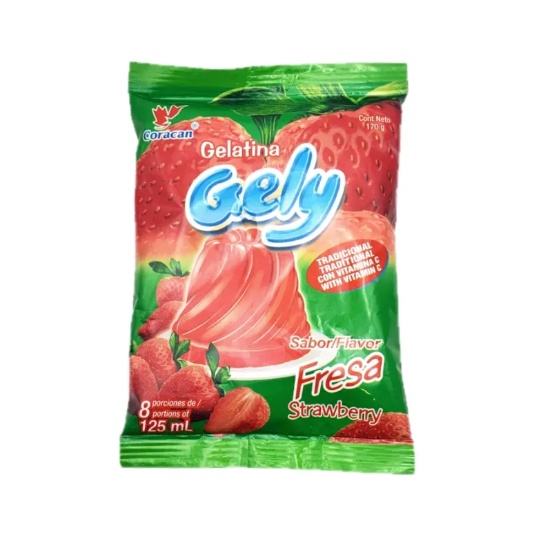 Gelatina de fresa (8 porciones).