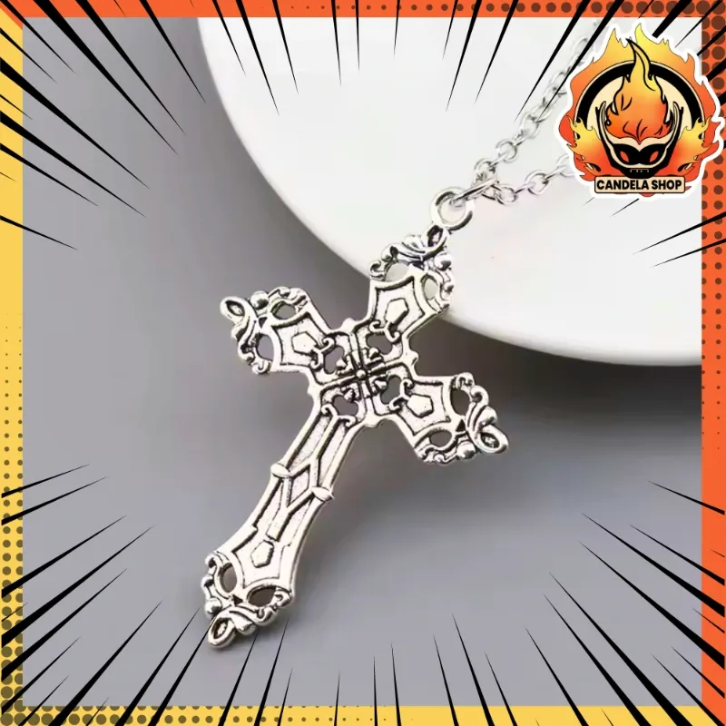  ¡COLLAR CRUCIFIJO PLATEADO! 