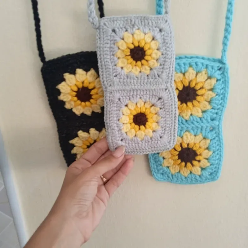 Carteritas para el teléfono girasoles