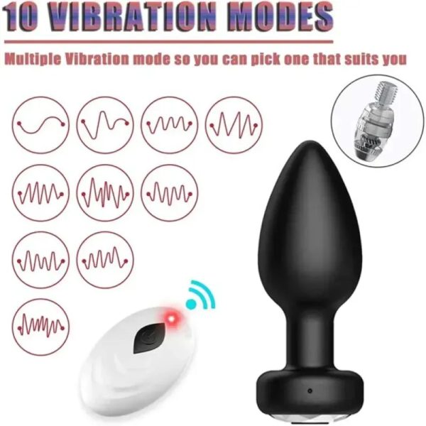 ‼️Plug Anal vibrador con mando inalámbrico carga USB‼️ precio en usd