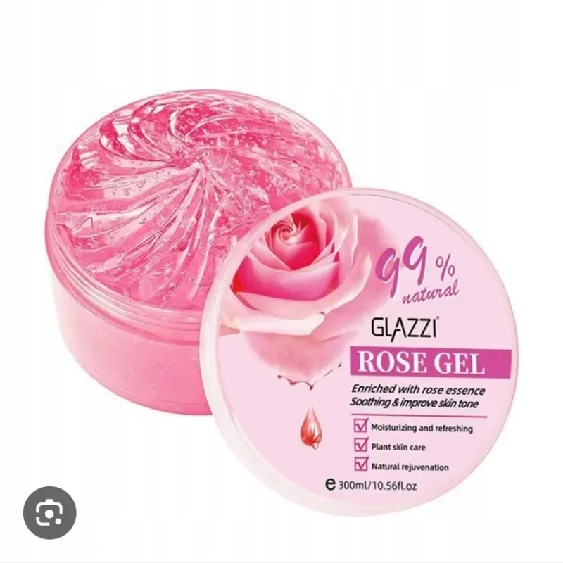 Gel facial de extracto de rosas