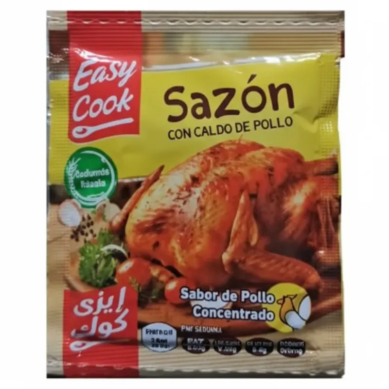 Sazón con Caldo de Pollo.