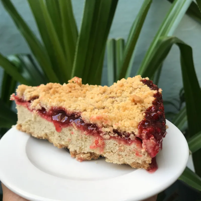 Crumble de frambuesa