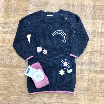 Vestido tejido color azul