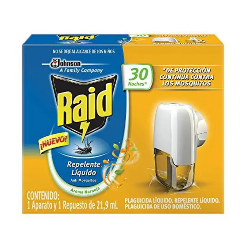 ️ Raid Repelente Líquido Anti Mosquitos – Aroma Naranja | SC Johnson