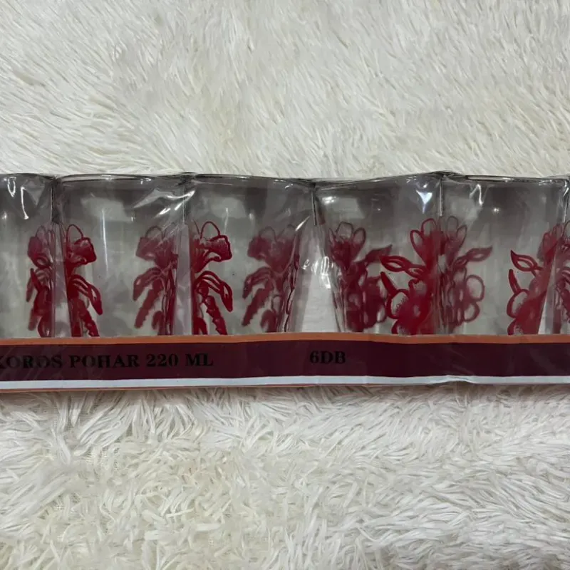 Set de 6 vasos de cristal