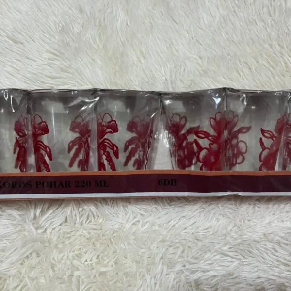 Set de 6 vasos de cristal