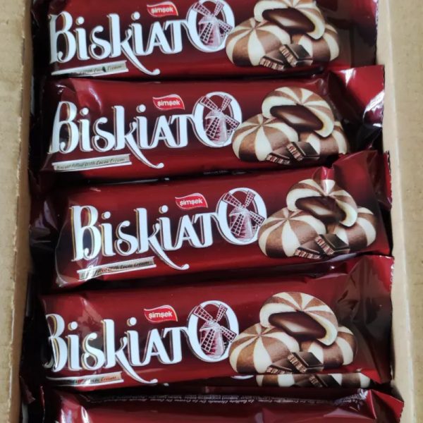 Mantecado Biskiato relleno de crema de chocolate