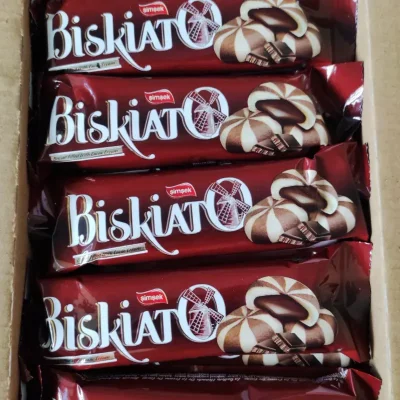 Mantecado Biskiato relleno de crema de chocolate