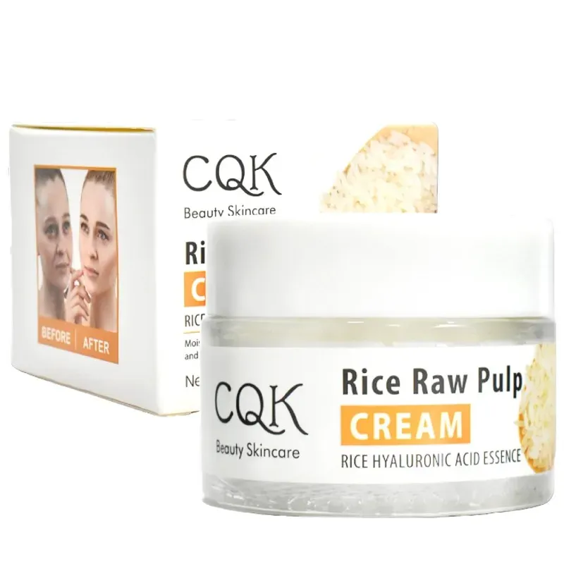 Crema CQK con pulpa de arroz  y ácido hialurónico