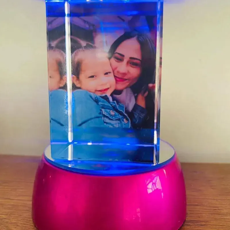 Lámparas Piedra Rectangular de Cristal: