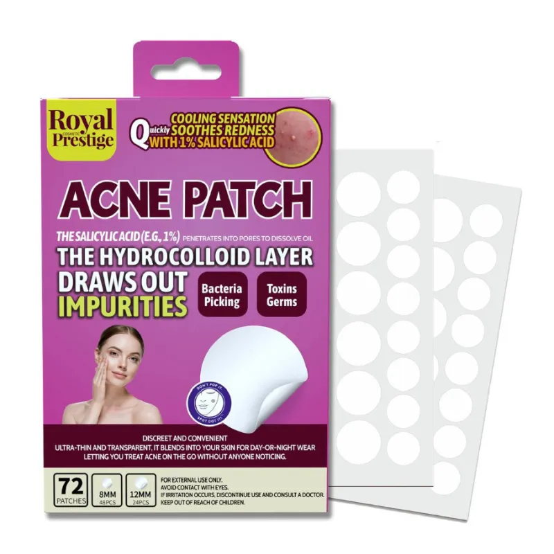 Parches para acné de ácido salicílico al 1%. (*72Parches )