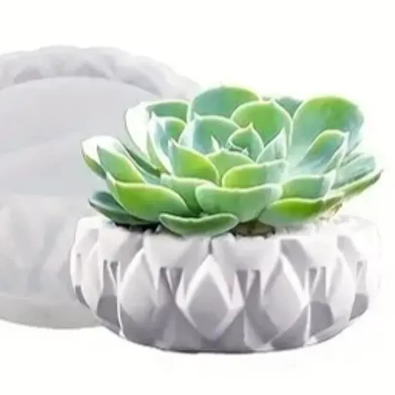 Maceta con diseño acolchado