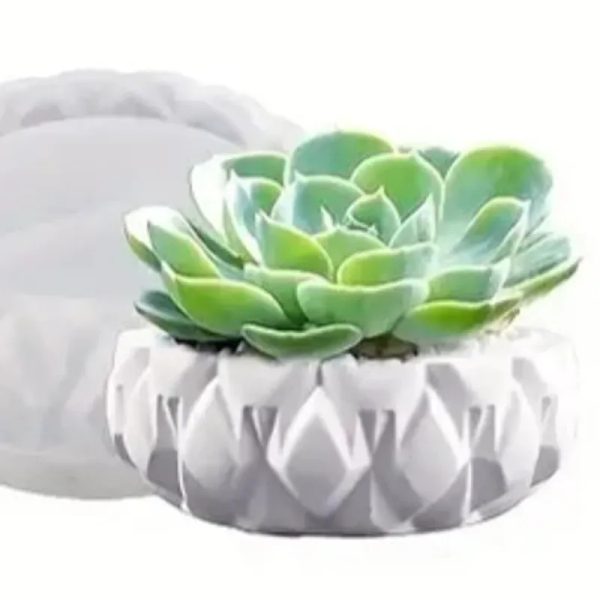 Maceta con diseño acolchado