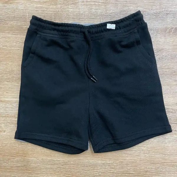 Short de felpa color negro