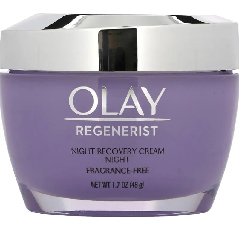 0LAY Regenerist NIGHT RECOVERY Cream - Sin fragancia, 1.7 fl oz (1.69 oz) cada una, hidratante antienvejecimiento avanzado